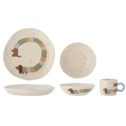 Discount Bloomingville Geschirr-Set Hund Charlie Blue 3-teilig