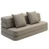 Discount by KlipKlap KK 3 fold Sofa XL soft (140 cm) Sand