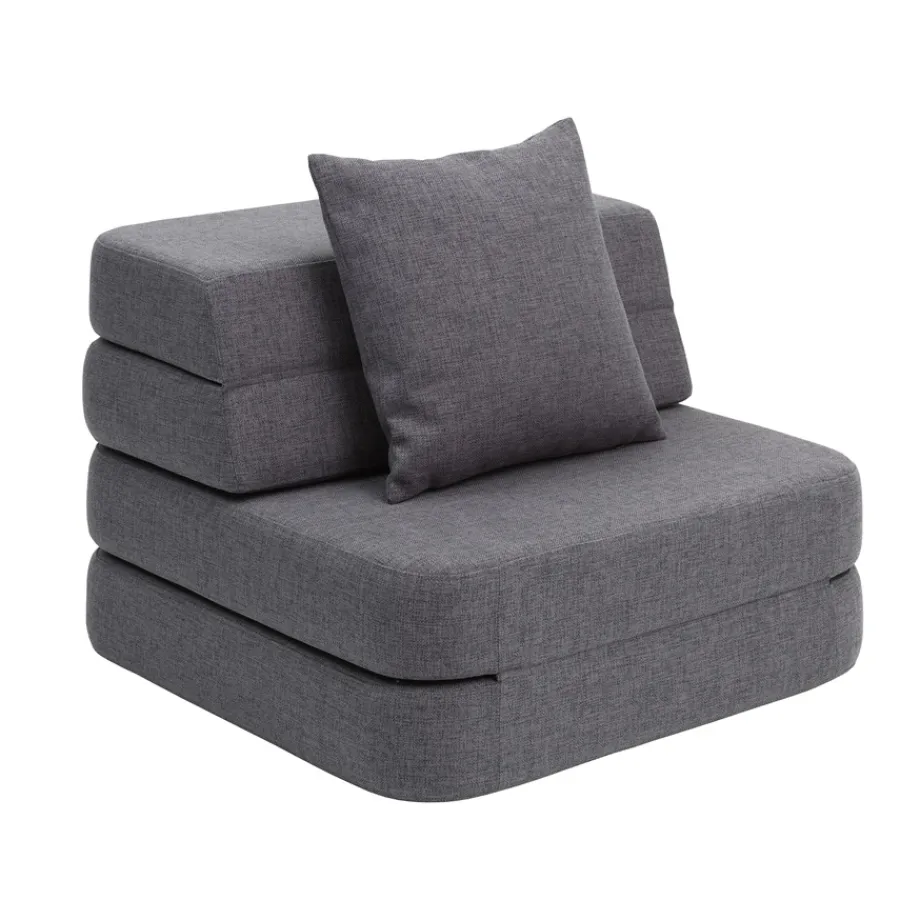 Hot by KlipKlap KK 3 Fold Sofa Single Soft Blue grey