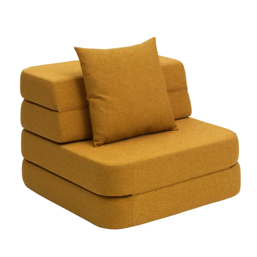 Outlet by KlipKlap KK 3 Fold Sofa Single Soft Mustard