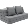 Online by KlipKlap KK 3 fold Sofa 120 cm Blue Grey/Grey