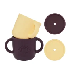 Online by Lille Vilde Henkeltasse mit Deckel Vanilla & Plum 2er-Set
