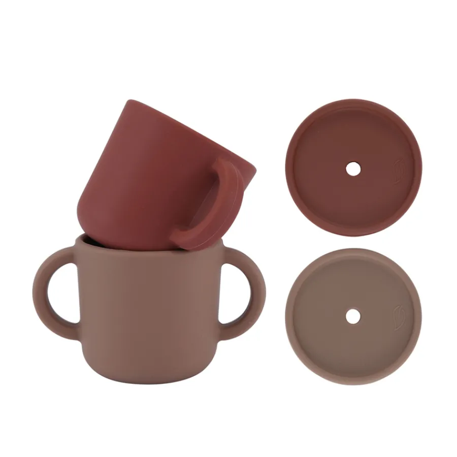 Hot by Lille Vilde Henkeltasse Canyon Clay & Vintage Blossom 2er-Set