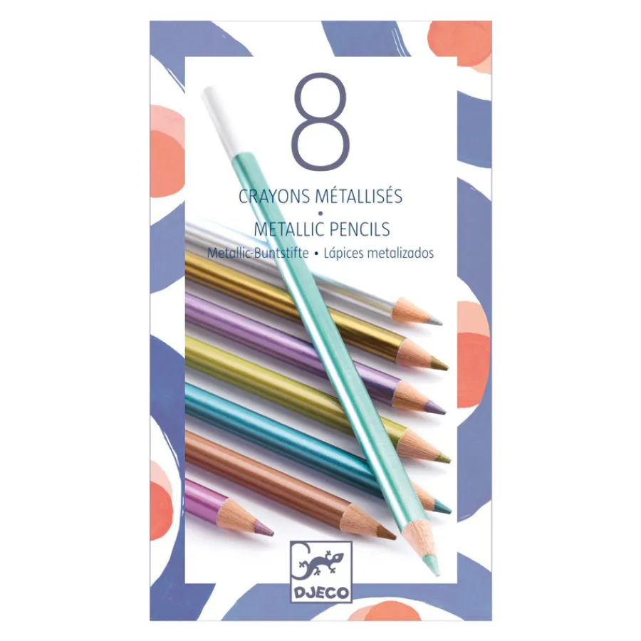 Clearance Djeco Farbstifte 8 Metallic Pencils
