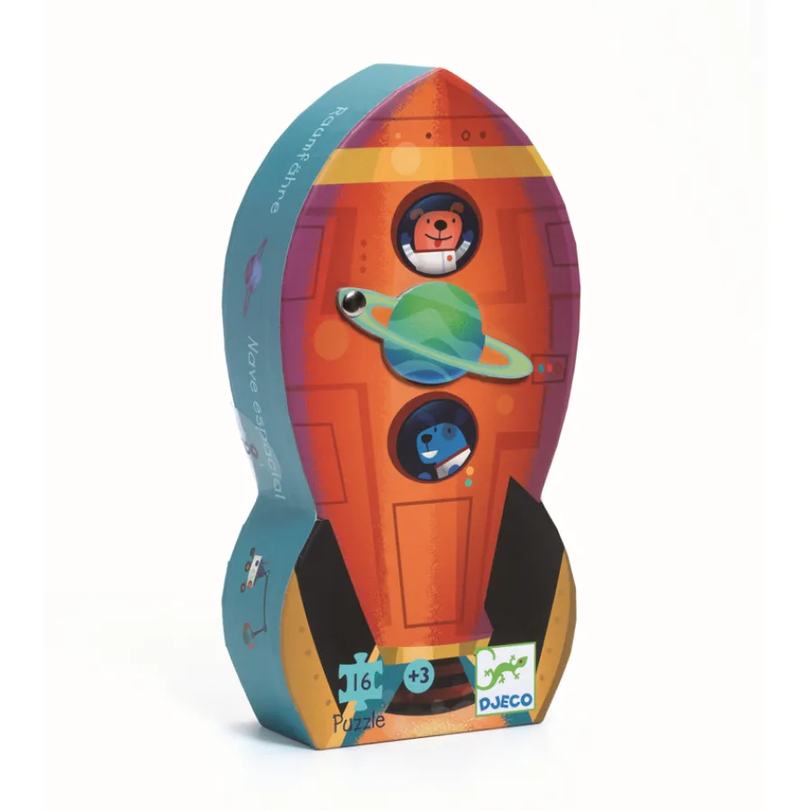 Outlet Djeco Formenpuzzle Spaceship 16 Teile