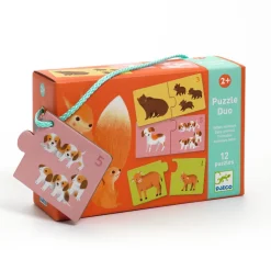 Hot Djeco Lernspiel Puzzle duo Tierbabys