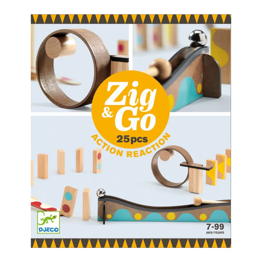 Sale Djeco Zig & Go Aktion-Reaktion-Baukasten 25-teilig