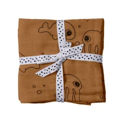 Discount Done by Deer Tuch Swaddle Sea Friends Mustard 2er-Set