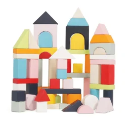 Discount Le Toy Van Holz Bauklu00f6tze bunt inkl. Tasche 60-teilig