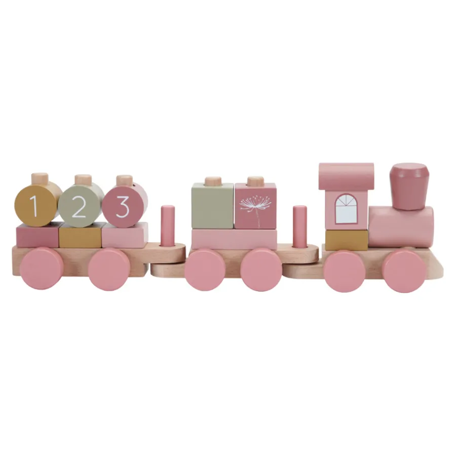 Online Little Dutch Holz-Eisenbahn mit Steckformen Wild Flowers