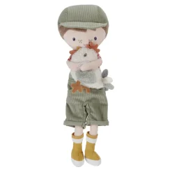 Hot Little Dutch Kuschelpuppe Farmer Jim mit Huhn 35cm