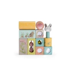 Outlet Moulin Roty Entdecker-Bausteine Trois Lapins 11-teilig