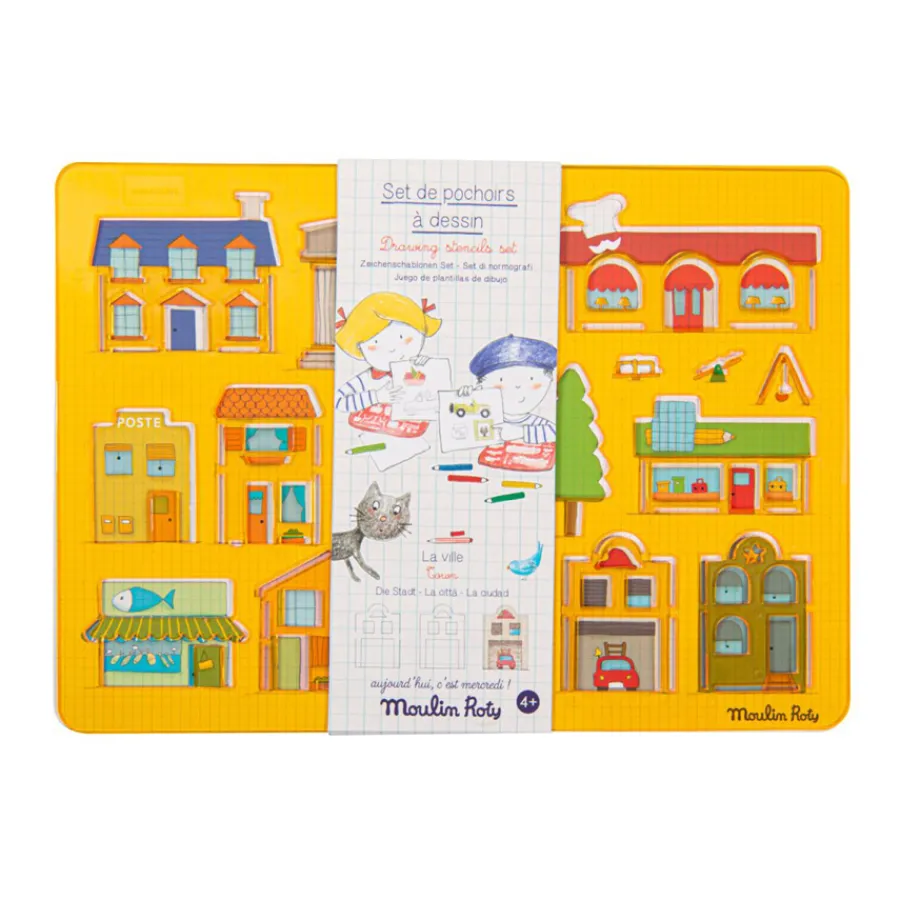 Hot Moulin Roty Schablonen-Set Stadt