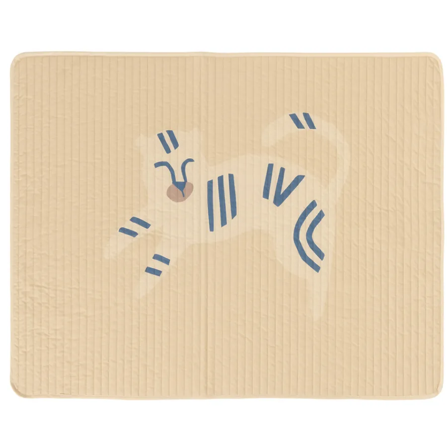 Nobodinoz Wiegendecke Quilt Landscape Blue Tiger