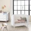 Discount Oliver Furniture Baby- und Kinderbett Wood Mini+ Weiu00df inkl. Umbauset Juniorbett