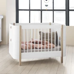 Sale Oliver Furniture Baby- und Kinderbett Wood Mini+ Weiu00df/Eiche inkl. Umbauset Juniorbett