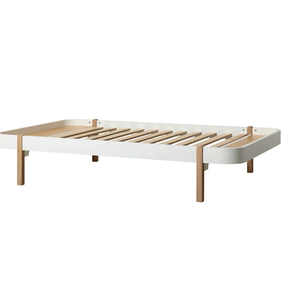 Clearance Oliver Furniture Bett Wood Lounger 120 x 200 Weiu00df/Eiche
