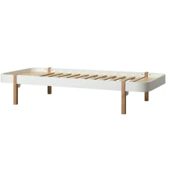 New Oliver Furniture Bett Wood Lounger 90 x 200 Weiu00df/Eiche