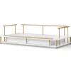 New Oliver Furniture Camp Bettsofa 90x180 cm weiu00df/Eiche