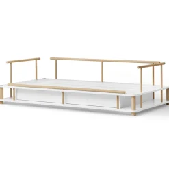 New Oliver Furniture Camp Bettsofa 90x180 cm weiu00df/Eiche