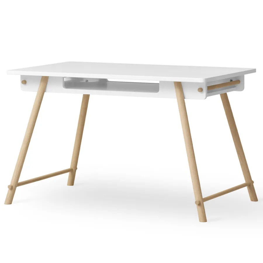 Online Oliver Furniture Camp Junior Schreibtisch hu00f6henverstellbar weiu00df/Eiche