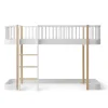 Sale Oliver Furniture halbhohes Hochbett Wood Original Weiu00df/Eiche - Leiter vorne 138 cm