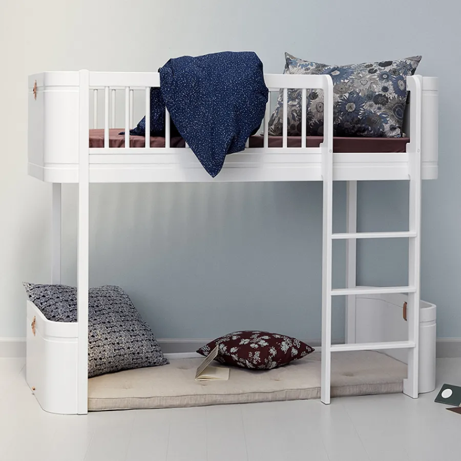 Discount Oliver Furniture halbhohes Hochbett Wood Mini+ Weiu00df