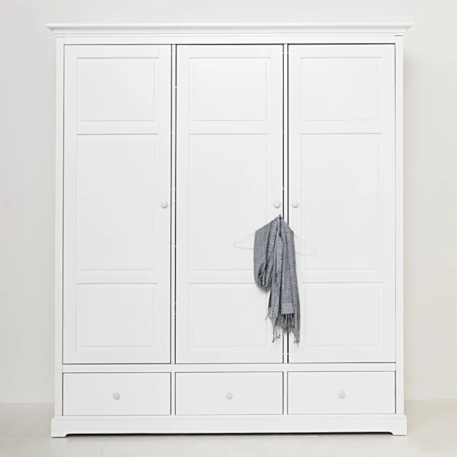 Online Oliver Furniture 3-tu00fcriger Kleiderschrank Weiu00df Hoch - Sofort Lieferbar
