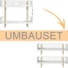 New Oliver Furniture Umbauset Wood Original Etagenbett Leiter am Kopfteil zu 2 Bettsofas, Weiu00df/Eiche