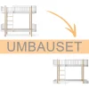 Outlet Oliver Furniture Umbauset Wood Original Etagenbett zum halbhohen Hochbett 138 cm weiu00df/Eiche