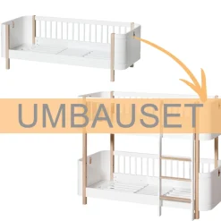 Online Oliver Furniture Umbauset Wood Mini+ Juniorbett zum halbhohen Etagenbett Weiu00df/Eiche