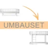 Online Oliver Furniture Umbauset Wood Original Bettsofa zum halbhohen Hochbett 138 cm weiu00df