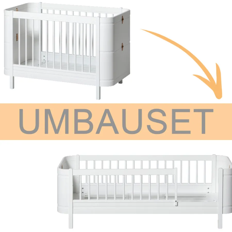 Sale Oliver Furniture Umbauset Wood Mini+ Babybett zum Juniorbett Weiu00df