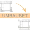 Outlet Oliver Furniture Umbauset Wood Original Hochbett zum Etagenbett weiu00df