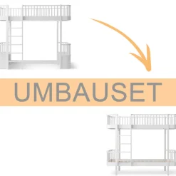 Outlet Oliver Furniture Umbauset Wood Original Hochbett zum Etagenbett weiu00df