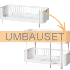 Outlet Oliver Furniture Umbauset Wood Mini+ Juniorbett zum halbhohen Etagenbett Weiu00df