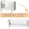Outlet Oliver Furniture Umbauset Wood Mini+ Babybett zum Juniorbett Weiu00df/Eiche