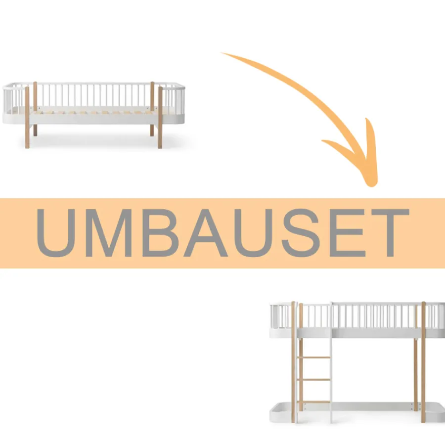 Sale Oliver Furniture Umbauset Wood Original Bettsofa zum halbhohen Hochbett 138 cm weiu00df/Eiche