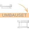 Hot Oliver Furniture Umbauset Wood Original Einzelbett/Juniorbett zum halbhohen Hochbett 138 cm weiu00df
