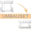 Oliver Furniture Umbauset Wood Original Hochbett zum halbhohen Etagenbett weiu00df