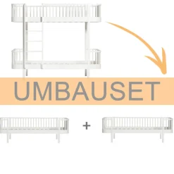 Discount Oliver Furniture Umbauset Wood Original Etagenbett zu 2 Bettsofas Weiu00df