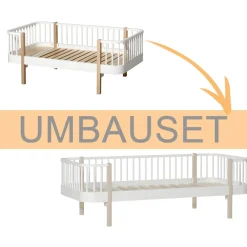 Online Oliver Furniture Umbauset Wood Original Junior Bettsofa zum Bettsofa, Weiu00df/Eiche