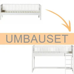 Clearance Oliver Furniture Umbauset Seaside Classic Einzelbett/Bettsofa zum halbhohen Hochbett