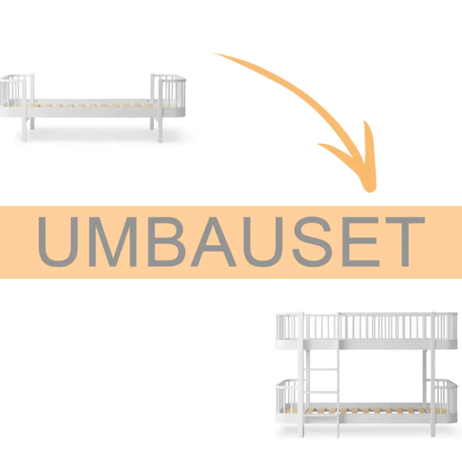 Hot Oliver Furniture Umbauset Wood Original Einzelbett/Juniorbett zum halbhohen Etagenbett weiu00df