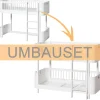 Discount Oliver Furniture Umbauset Wood Mini+ halbhohes Hochbett zum halbhohen Etagenbett Weiu00df