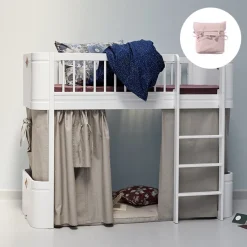 Clearance Oliver Furniture Vorhang fu00fcr halbhohes Hochbett Wood Mini+ Rosa