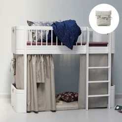 Oliver Furniture Vorhang fu00fcr halbhohes Hochbett Wood Mini+ Natur