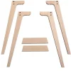 Best Oliver Furniture Wood Extra Tischbeinset Schreibtisch 72,6 cm
