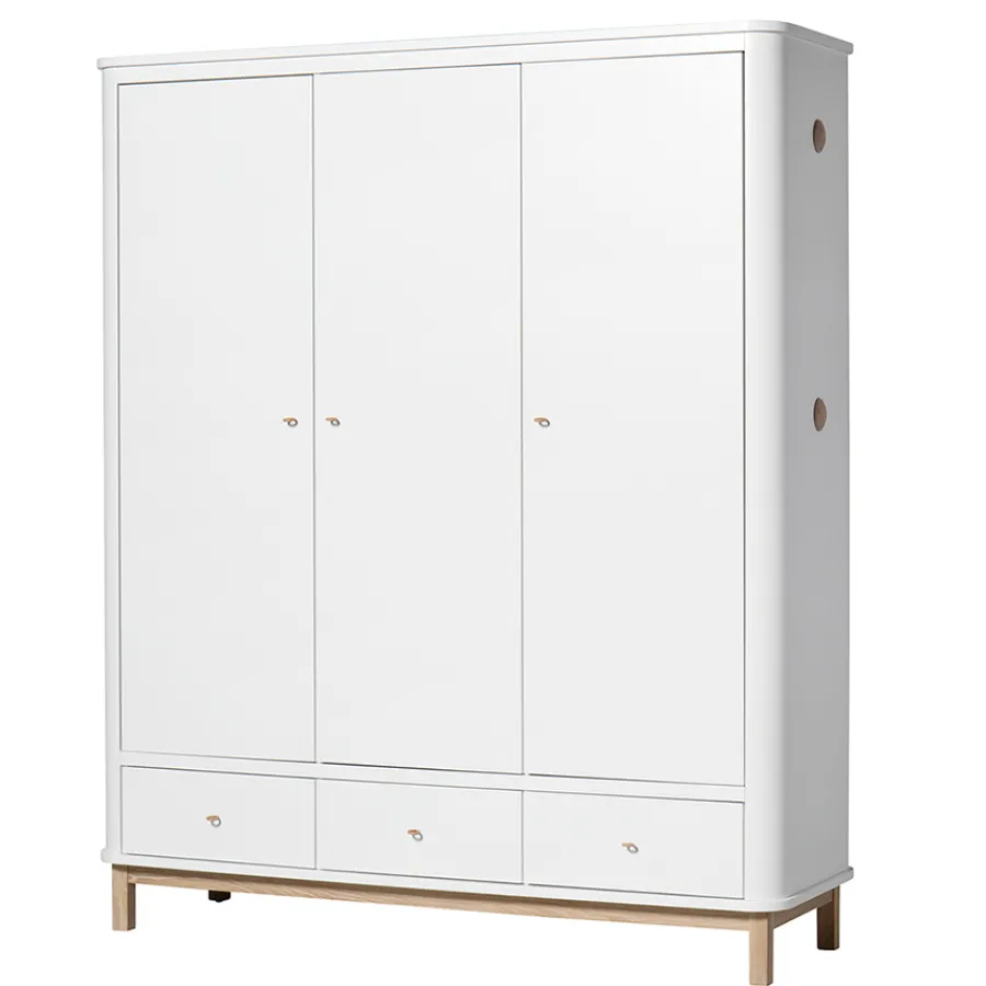 Sale Oliver Furniture Wood Kleiderschrank 3-Tu00fcrig Weiu00df/Eiche