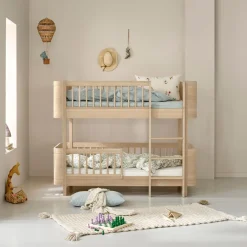 Discount Oliver Furniture Wood Mini+ halbhohes Etagenbett Eiche